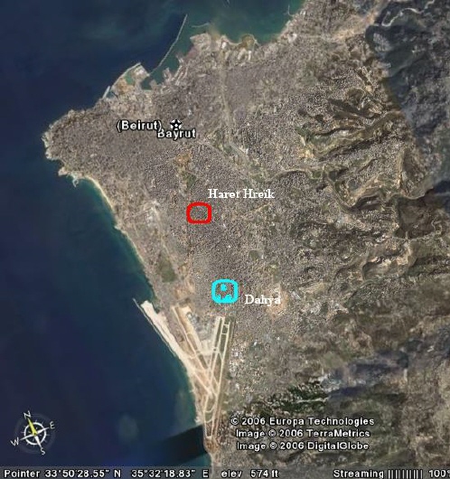 Satellite picture of Beirut